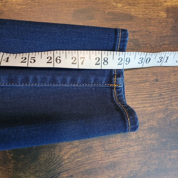 J Crew Jeans Size 28 Skinny Mid Rise Dark Light Wash Stretch Denim - Picture 8 of 10